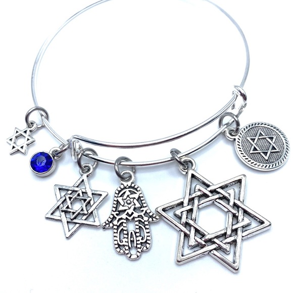 Star Of David Bracelet Bangle Charm Jewish Judaism - Picture 3 of 4